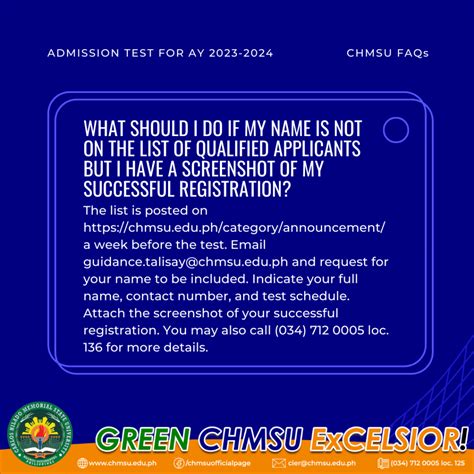 admission link chmsu edu ph|FAQs about the CHMSU Admission Test for AY 2023 .